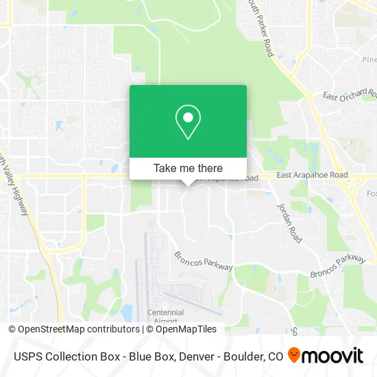 USPS Collection Box - Blue Box map