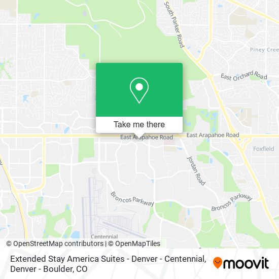 Extended Stay America Suites - Denver - Centennial map