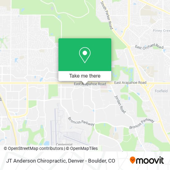 Mapa de JT Anderson Chiropractic