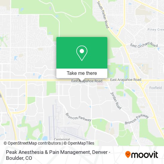 Mapa de Peak Anesthesia & Pain Management