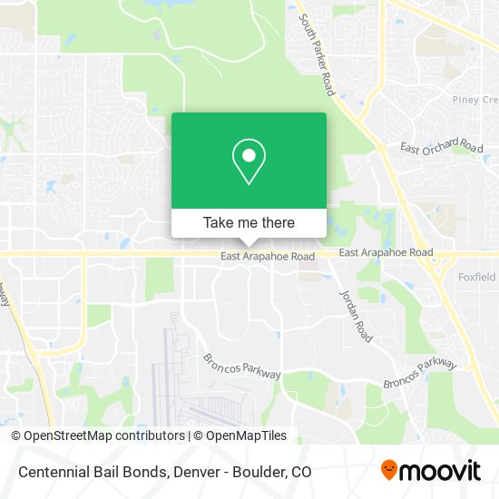 Centennial Bail Bonds map