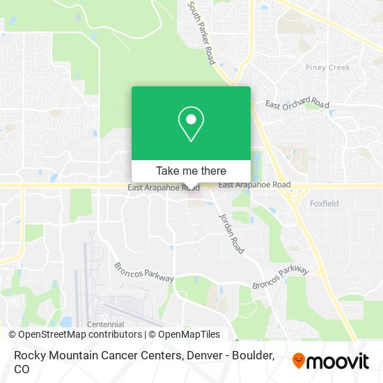 Mapa de Rocky Mountain Cancer Centers