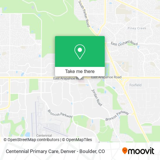 Centennial Primary Care map