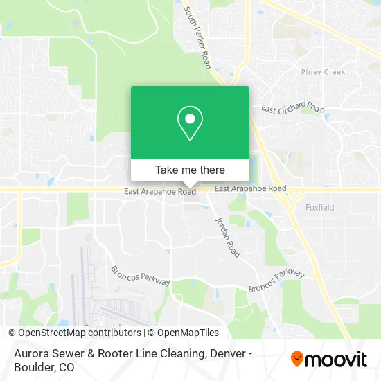 Aurora Sewer & Rooter Line Cleaning map