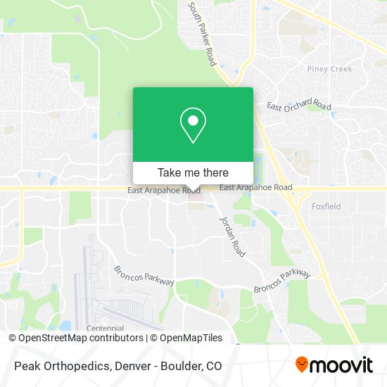 Peak Orthopedics map