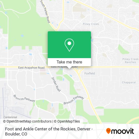 Mapa de Foot and Ankle Center of the Rockies