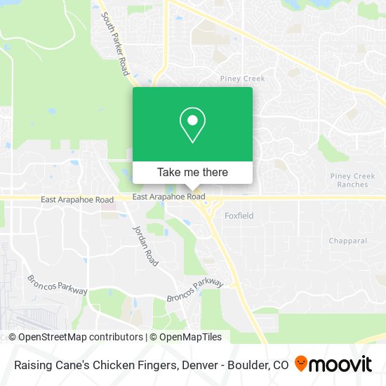 Mapa de Raising Cane's Chicken Fingers