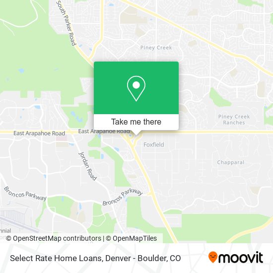 Select Rate Home Loans map