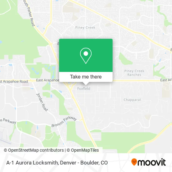 A-1 Aurora Locksmith map