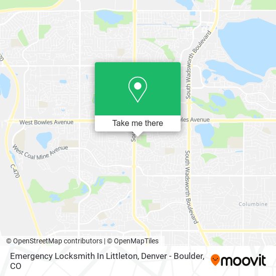 Emergency Locksmith In Littleton map