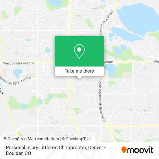 Personal Injury Littleton Chiropractor map