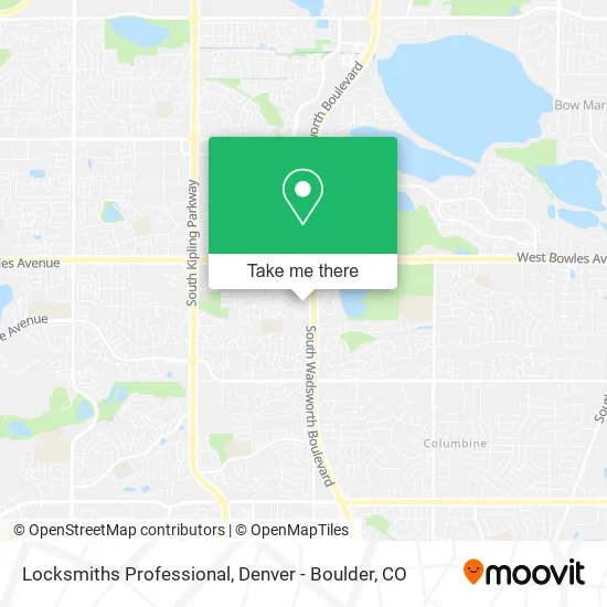 Locksmiths Professional map