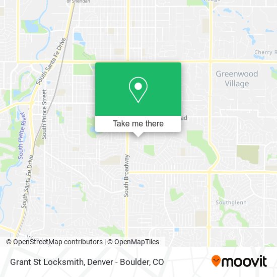 Grant St Locksmith map