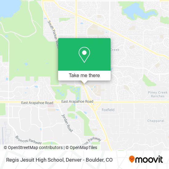 Regis Jesuit High School map