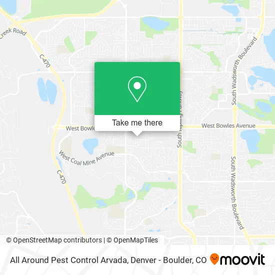 All Around Pest Control Arvada map