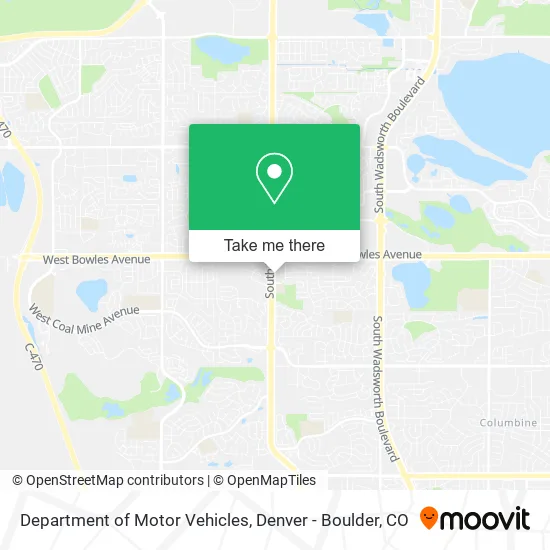 Department of Motor Vehicles map