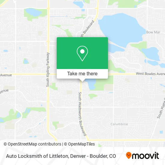 Auto Locksmith of Littleton map
