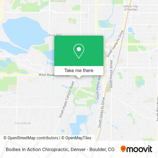 Bodies in Action Chiropractic map