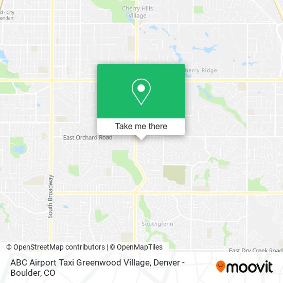 Mapa de ABC Airport Taxi Greenwood Village