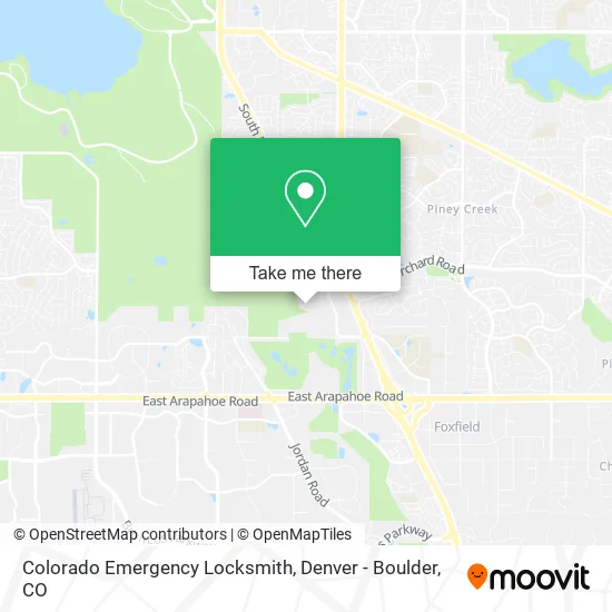 Colorado Emergency Locksmith map