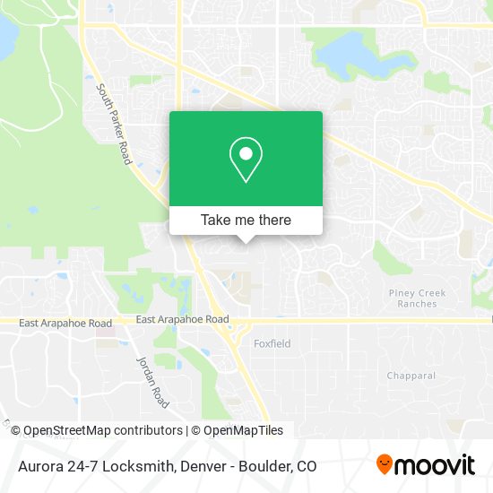 Mapa de Aurora 24-7 Locksmith