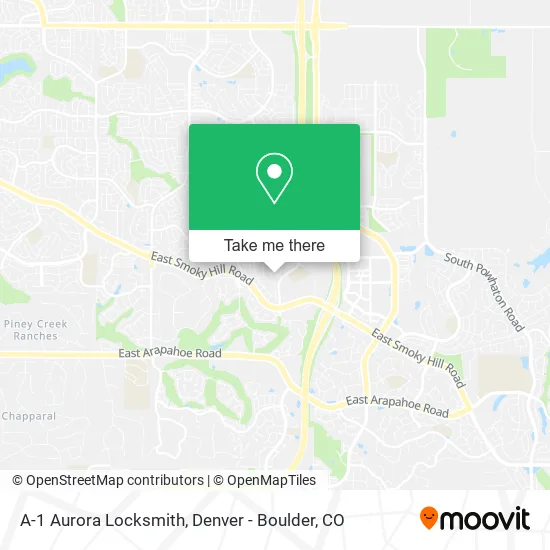 A-1 Aurora Locksmith map