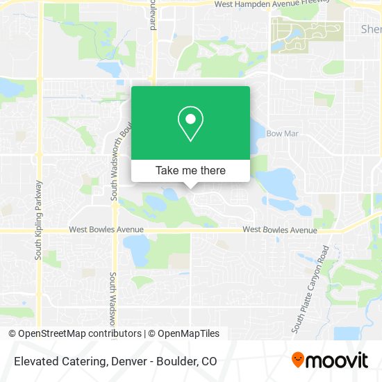 Elevated Catering map