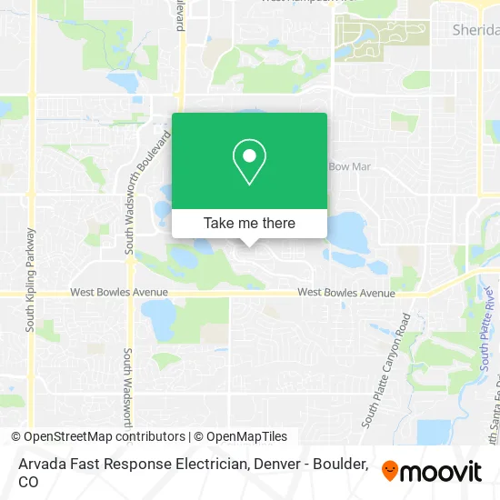 Arvada Fast Response Electrician map