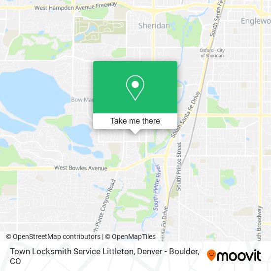 Mapa de Town Locksmith Service Littleton