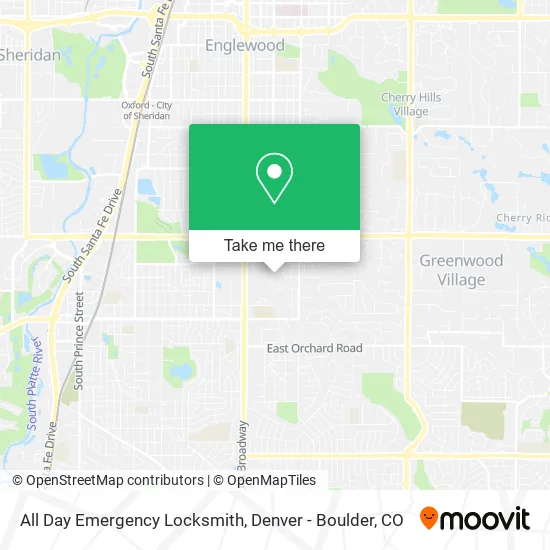 All Day Emergency Locksmith map