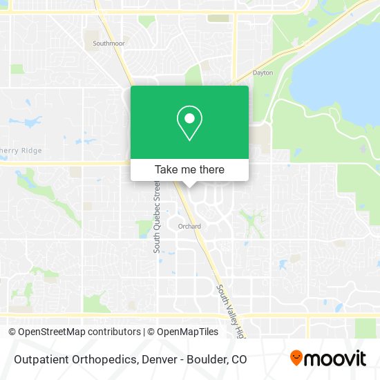 Outpatient Orthopedics map