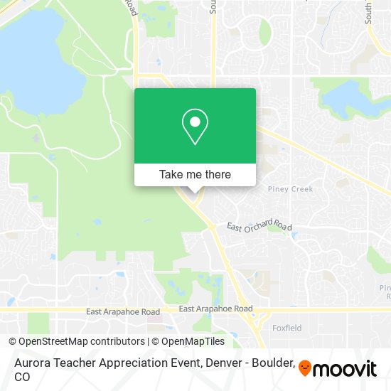 Mapa de Aurora Teacher Appreciation Event