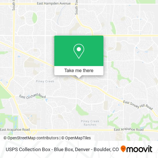 USPS Collection Box - Blue Box map