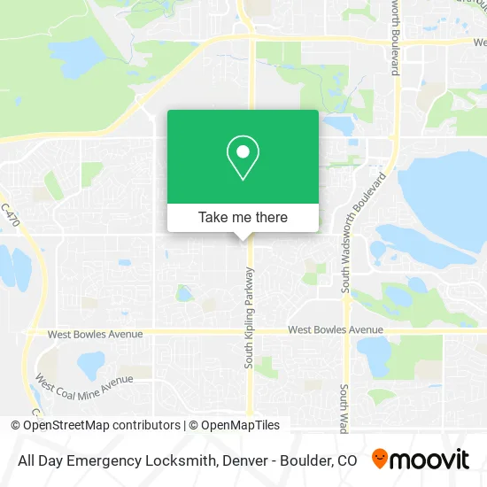 All Day Emergency Locksmith map