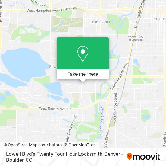 Lowell Blvd's Twenty Four Hour Locksmith map