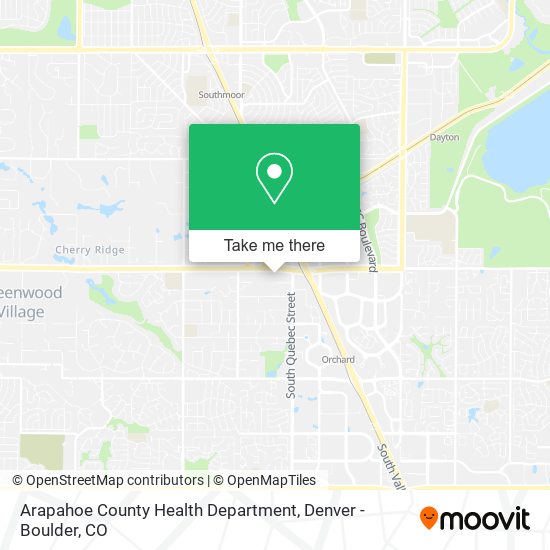 Arapahoe County Health Department map