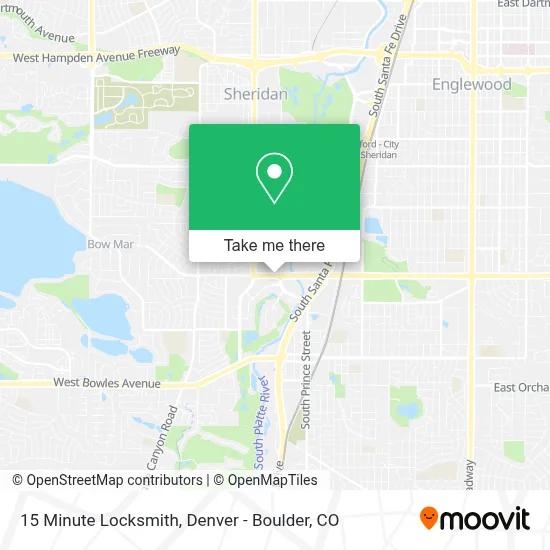15 Minute Locksmith map