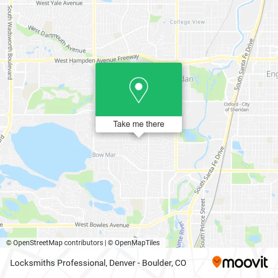 Locksmiths Professional map