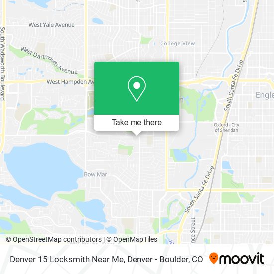 Mapa de Denver 15 Locksmith Near Me