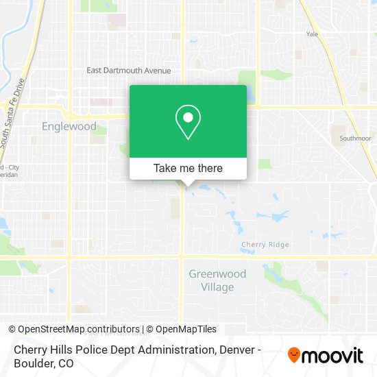 Cherry Hills Police Dept Administration map