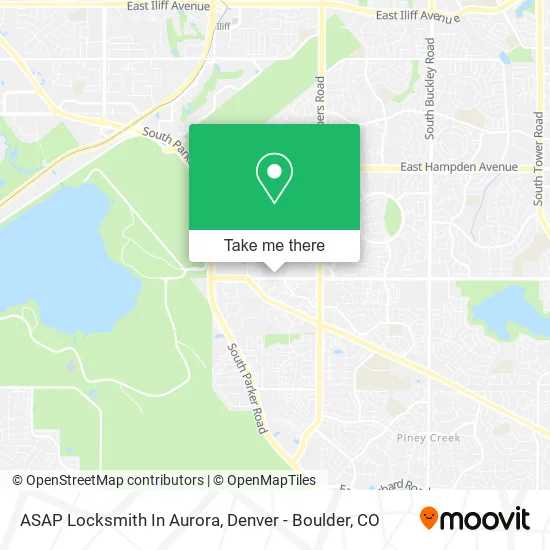 ASAP Locksmith In Aurora map
