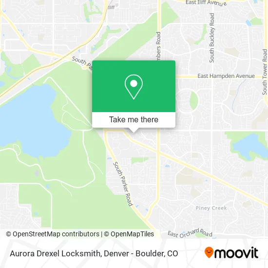 Aurora Drexel Locksmith map