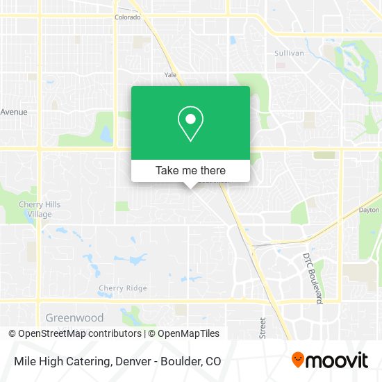 Mile High Catering map