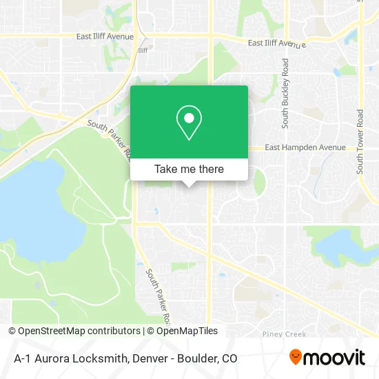 A-1 Aurora Locksmith map