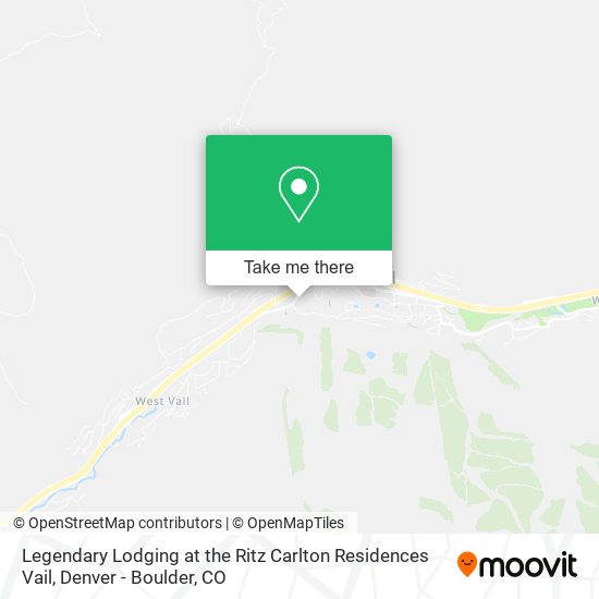 Legendary Lodging at the Ritz Carlton Residences Vail map