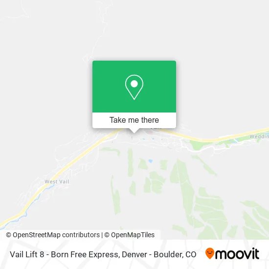 Vail Lift 8 - Born Free Express map