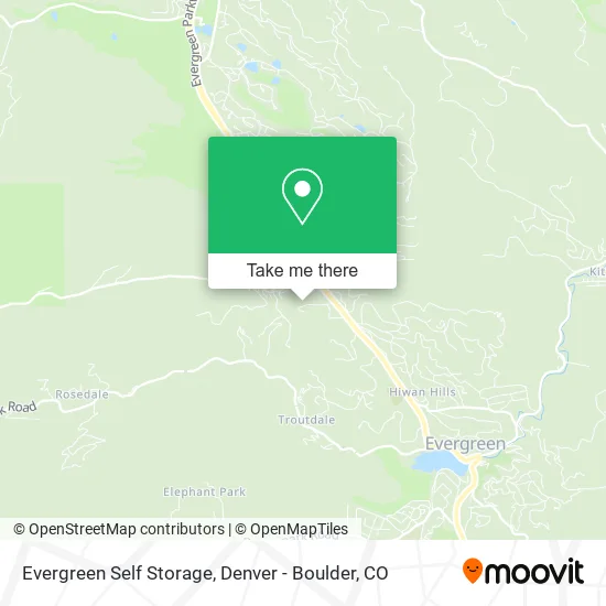 Evergreen Self Storage map