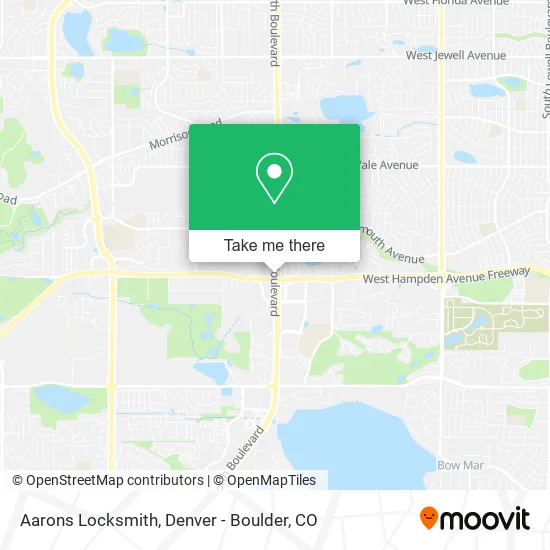 Aarons Locksmith map