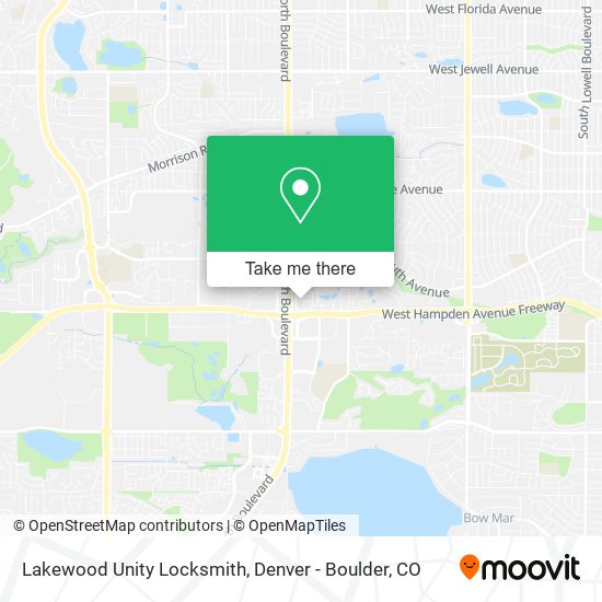 Mapa de Lakewood Unity Locksmith