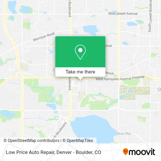 Low Price Auto Repair map